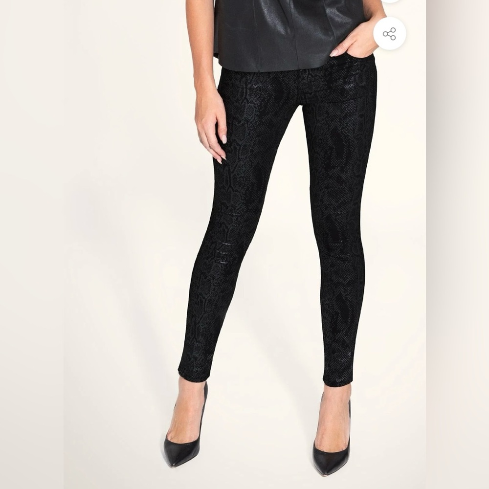 Siwy Hannah Low Rise Skinny Love In Vain Jeans (Black Snakeskin) Size 25 NWT